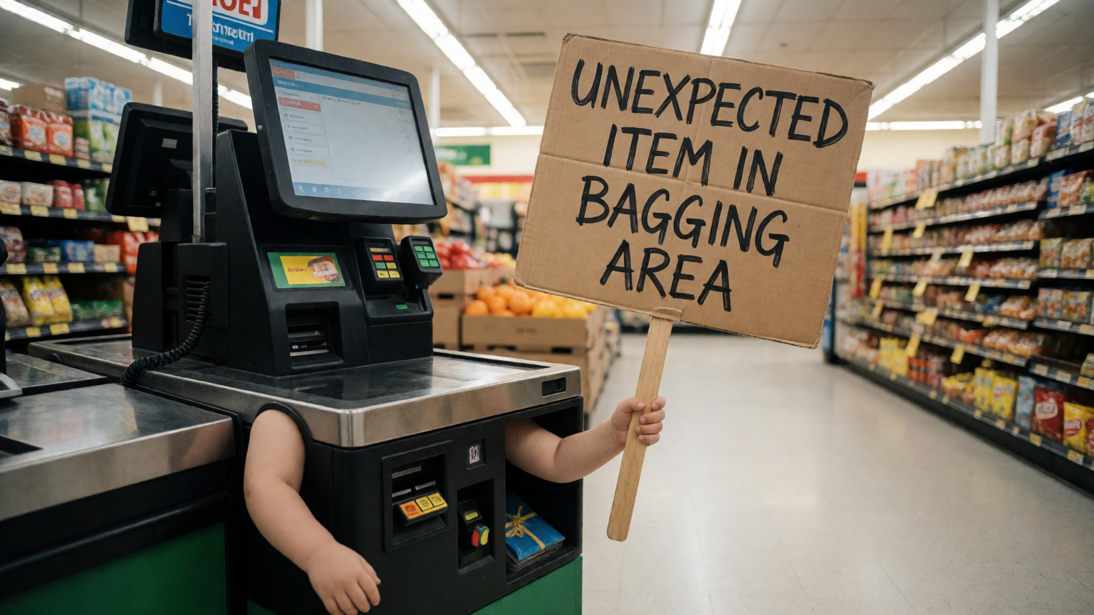 Self-Checkout Machines Were Designed by Someone Wh